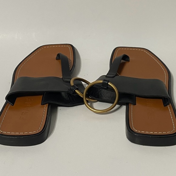NEW Frame Women’s Sandals Leather Flip Flop Brown Size US 6 36 - Picture 6 of 8